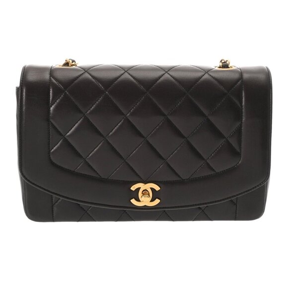 CHANEL Matrasse Diana 9.8" ChainShoulder Black/Noir A01165 800000136275000 - Picture 1 of 11